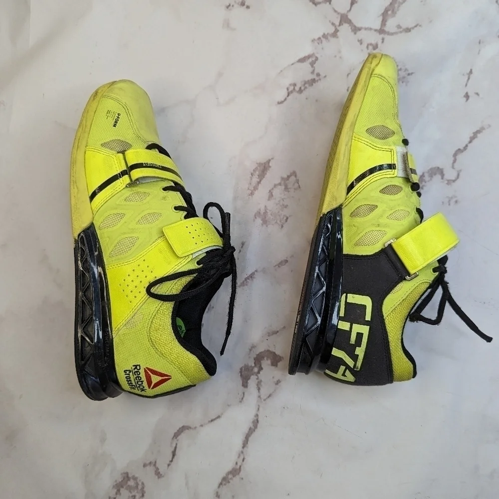 Reebok CrossFit Shoe Men 9 Yellow U Form Lifter Plus 2.0 CF74 109353471